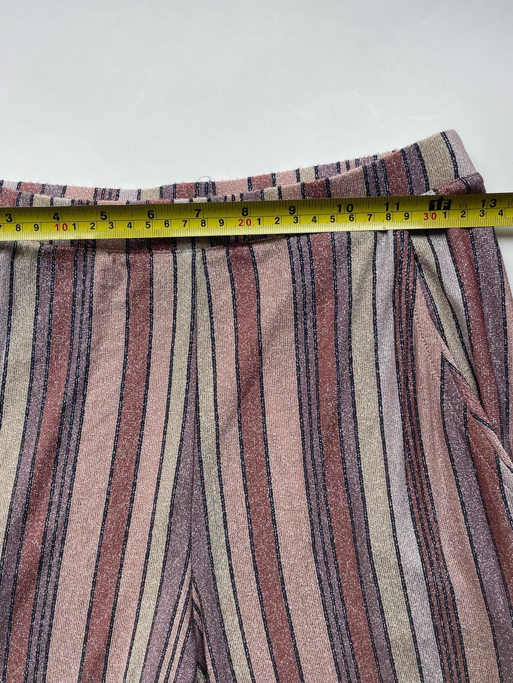 Marciano Striped Wide Leg Pants Pink Multi - Picture 6 of 8